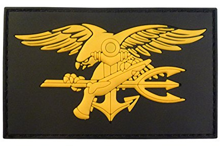 Blackout ACU US Navy Seals DEVGRU Insignia Morale NSWDG USSOCOM PVC 3D Hook Patch (Multicoloured)