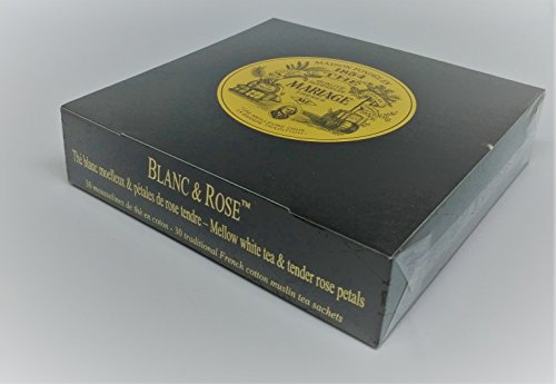 Mariage Frères Paris - BLANC & ROSE® (Mellow weißer Tee & zarten Rosenblättern) - 30 Baumwollmusselin Tee