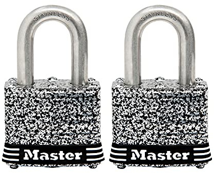 Master Lock 3SST 2PK 1.5 SS Lam Padlock, Stainless Steel, 3/4-Inch Shackle