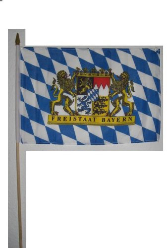 Bayern Freistaat Bayern Stockfahne Fahne Flagge Grösse 30x40cm Oktoberfest