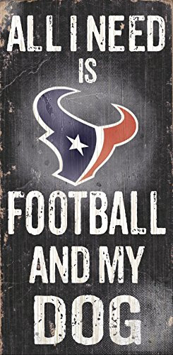 Fan Creations Schild Houston Texans Football and My Dog, Mehrfarbig