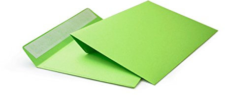 hochwertige Briefumschläge C6 114x162 mm (grün) 120 g/m² ohne Fenster haftklebend (508A) (500)