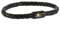 WAVEPIRATE® Echt Leder-Armband Sylt G Schwarz/SW 19 cm Edelstahl-Verschluss in Geschenk-Box Männer Damen Herren