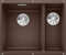 BLANCO SUBLINE 340/160-U – Évier de Cuisine Double Sous Plan pour Meubles Bas de 60 cm de Large – SILGRANIT – Marron – 523557