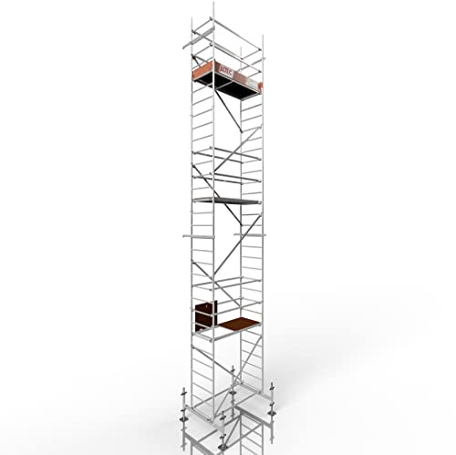 ALTEC Rollfix 1.0 900 | 9m AH | hvst. Fußplatten | Standardtraverse | Made in Germany | TÜV | belastbar 200kg/m² | Alu | Norm - DIN EN 1004-1 | Baugerüst | Fahrgerüst