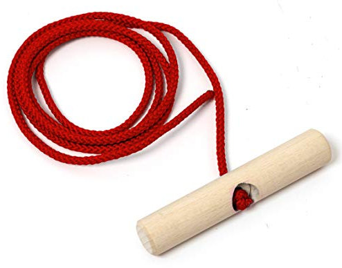 HolzFee Schlittenleine Schlittenseil Schlitten Zugseil Zugleine Rot 140 cm mit Buchenholz-Griff