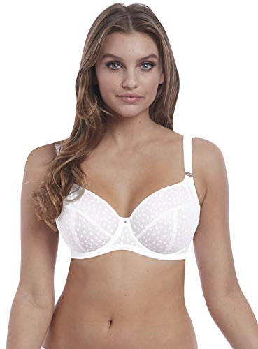 Freya Women's Starlight Underwire Side Support Bra Plunge, Opaque, White, 36J US