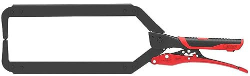 ARMOR TOOL Locking C-Clamp - 19 Long Reach Welding Clamp with Auto Adjust Design & Comfortable Grips - A18200G