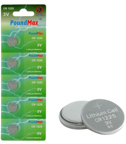 5 x PoundMax 1225 CR1225 DL1225 3V Lithium Coin Cell Batteries