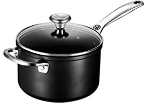 Le Creuset Gehärteter Antihaft-Pro-Stieltopf mit Glasdeckel, 3 l