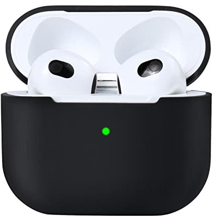 AKABEILA Hülle Kompatibel mit Apple AirPods 3 Hülle Case Silikon Schutzhülle für AirPods 3. Generation Hülle Weiches Stoßfeste Hülle Cover Haut Case, Kabellosem Laden LED Sichtbar AirPods 3 Generation