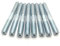 Hanger Bolt M12x100 Silvery Double Headed Bolt Self-Tapping Screw with Hexagon for Furniture 8Pcs