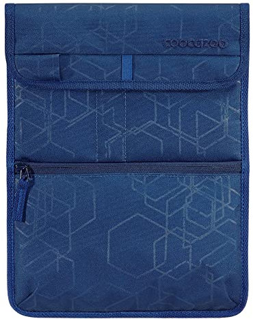 coocazoo Tablet-/Laptoptasche, Blue, für Laptop/Notebook/Tablet bis 14 Zoll, Größe L, kompakt, Rundumschutz, Reißverschluss & Tragegriff, Stiftehalterung, Organizerfächer, wasserabweisend