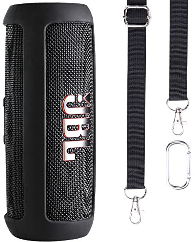 co2CREA Case Silicone for JBL Flip 6 Portable Bluetooth Speaker, Portable Ultra-light Protective Sleeve with Carabiner and Shoulder Strap (Speaker and Accessories not Included)