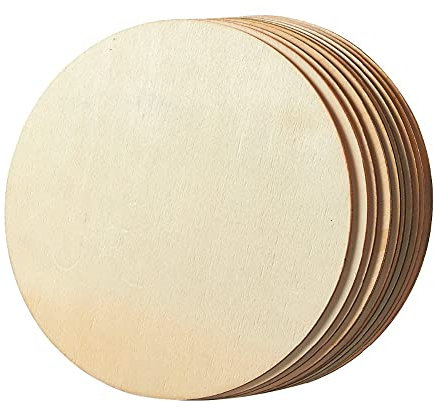 Herbests Runde Holzplatte Holzscheiben, 1 Stück 30CM Durchmesser 3 mm Dick Holzplatten Deko Holz Kreise zum Basteln und Bemalen, Baumscheiben DIY Holzanhänger für Rustikale Hochzeit Tischdeko