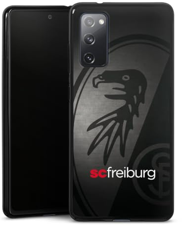 DeinDesign Silikon Hülle kompatibel mit Samsung Galaxy S20 FE Case schwarz Handyhülle SC Freiburg Offizielles Lizenzprodukt Metallic Look