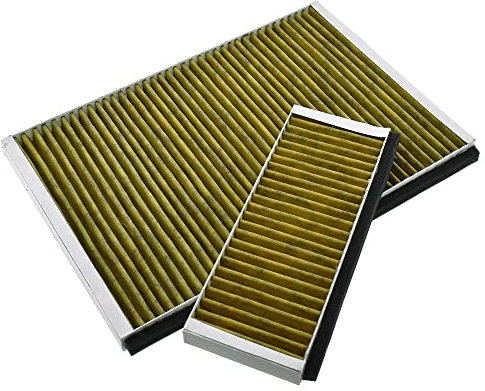 AllSpares CleanAir Plus Aktivkohlefilter (2 St.) für Dunstabzugshauben geeignet für Bosch 11041790 DWZ0AK0A0, Siemens LZ10AKA00 11018700, Neff Z51AIA0X0 | 361x264x22mm & 244x99x19mm