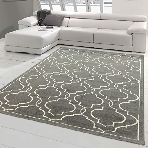 Orientalischer Teppich Schlafzimmer | In- & Outdoor | anthrazit Größe 200 x 290 cm