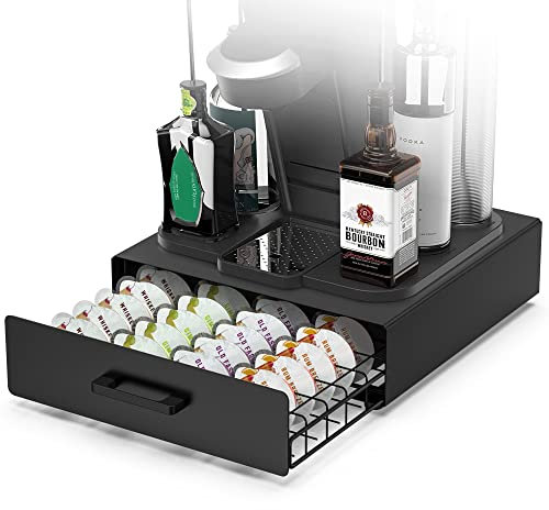 ZECENN - Cajón de Almacenamiento para Cápsulas Bartesianas, Compatible Con Máquina de Cóctel Bev by BLACK+DECKER, Capacidad para 40 Cápsulas, Organizador de Encimera
