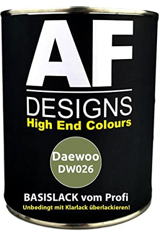Alex Flittner Designs 1L Autolack für Daewoo DW026 Gulf Green Metallic Autolack Spritzfertig