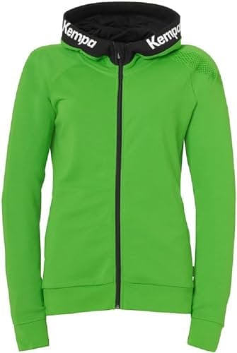 Kempa Core 26 Hood Jacket Women Damen Mädchen Kapuzen-Jacke Trainings-Jacke Sweatshirt Hoody Pullover mit Kapuze Handball Volleyball Indoor Gym Fitness, Hope Grün