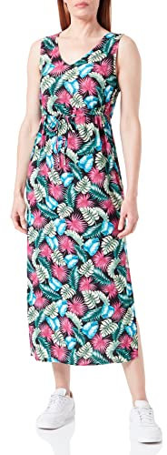 VERO MODA PETITE Damen VMEASY SL Tank Maxi Dress R1 WVN G PTT Kleid, Pink Yarrow/AOP:Palm, M Petite