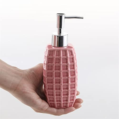 KASUK Seifenspender 280ml Lotion Flasche Nordische Stil Keramik Flüssige Seifenspender-Flaschen Handspender Badezimmerzubehör Seifen- Lotionspender (Size : 280ml, Color : B)