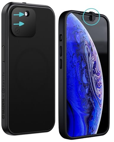 Spy-Fy Privacy Cover avec MagSafe pour iPhone 15 Plus avec caches pour caméra Avant et arrière | Noir | Protégez Votre iPhone et Votre Vie privée | 6,7