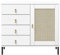 Woodroom Valenica - Sideboard Kiefer massiv lackiert 90x80x40 cm Kommode Schrank weiß