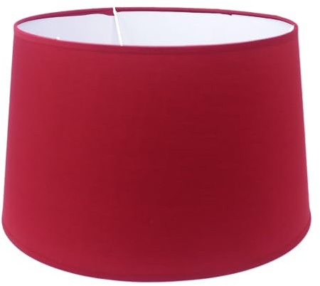 Lampenschirm aus Stoff H 21.5 x Ø 34 cm für E14/E27 Fassungen (rot)