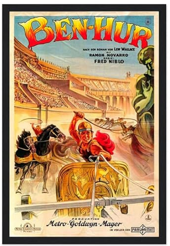 karn Ben Hur Filmposter, ästhetisch, gerahmt, Leinwand, Poster, Raumdekoration, Wandkunst, Poster, Dekoration, 20 x 30 cm