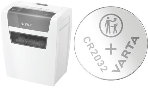 Leitz IQ Home Partikelschnitt Aktenvernichter P4 & VARTA Batterien Knopfzellen CR2032