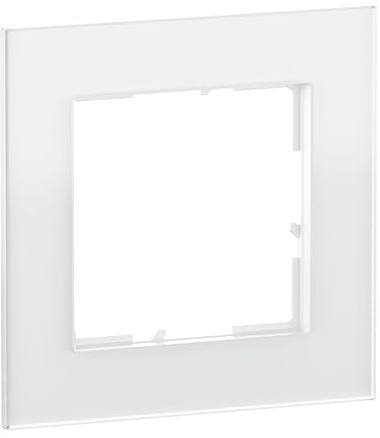 LEGRAND, SEANO Natura 1-fach Rahmen aus Echtmaterial, nachhaltige Produktion und Verpackung, Designausführung: White Glass, 766101
