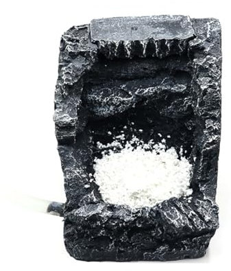 Elvaesther Aquarium-Dekoration, Steingarten, Aquarium, Bergblick, Stein mit Unterwassersand, kleines Aquarium, Steingarten, Höhle, Wasserfall, Kunstharz, Steingarten, Dekoration,