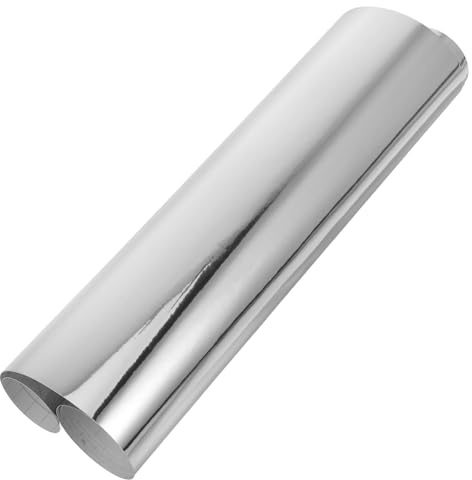 DIYEAH Selbstklebende und PVC Vinylfolie Silberne Individuell Zuschneidbar Einfach Anzubringen für Autos und Becher für Heimdekoration und Bastelprojekte