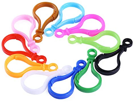 VALICLUD 100pcs Creative Candy Keyring Hooks Plastic Lobster Clasp Keychains DIY Craft Accessories for Home Craft Projects
