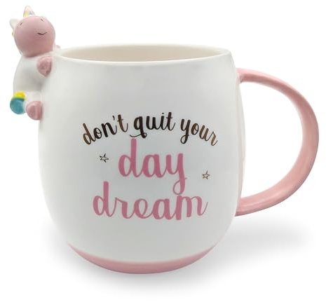 Funny Unicorn Coffee Mug 14 Ounce, White Elephant Gifts for Adults, Gag Gifts for Adults, Cute Stuff Inspirational Funny Gifts For Women and Teen Girls, Funny Coworker Office Gifts, Cool Stuff