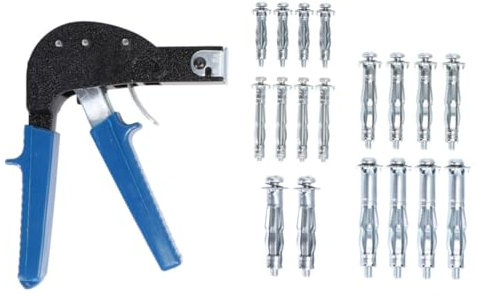 TIDTALEO 19stücke Plattenanker Teiliges Heavy Duty Werkzeug Für Gipskartonplatten Hohlraumdübel Installation Inkl Befestigungsschrauben Und Montageset Für Einfache Anwendung
