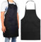 Retoo Kochschürze, 60 x 70 cm Größe, mit komfortabel Tasche und Schnur zum Binden, wasserdicht und ölbeständig, Küchenschürze für Männer Damen aus Universalschnitt, zum Kochen, Backen, Malen