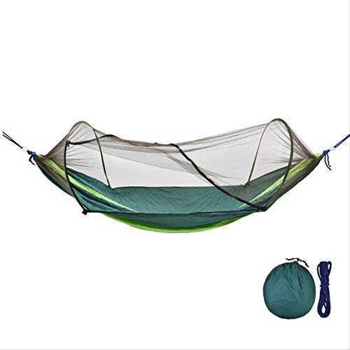 Sedia a dondolo da giardino con zanzariera anti zanzare, 260 x 140 cm, capacità di carico 300 kg, forte e robusta