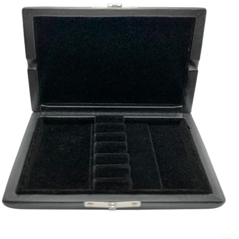 Hasaller Fagott-Rohrblatt-Etui, 6 Stück, Aufbewahrungsbox für Oboen, PU-Leder, Holz, schwarz, Fagott-Rohrbehälter, Fagott-Zubehörkoffer