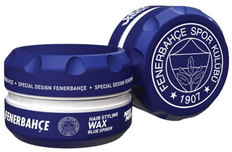 Nishman Fenerbahce Blue Spider Hair Styling Wax 150 ml - Original lizenziert, Haarstyling-Spinnenwachs das Glanzeffekt und Volumen verleiht