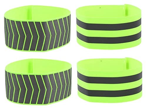 KICHOUSE 4Stücke Reflektierendes Armband Für Hochsichtbare Sportarmbänder Mit Reflexion Für Optimale Beim Und Radfahren Und Angenehm