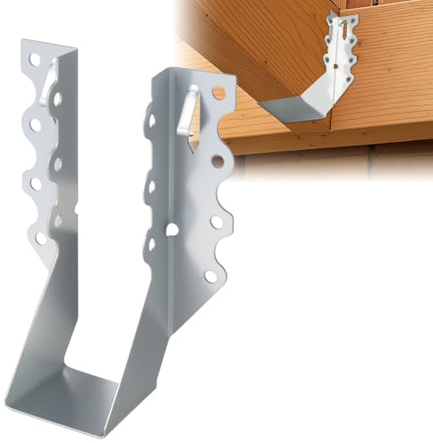 Mixiflor Balken-Aufhänger für Holz, strapazierfähig, Hurricane Ties, Deckhalterungen für Sparren, Boden, Decke, Dächer, 50 Stück, 50 Stück