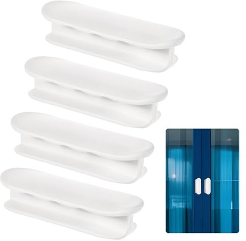 LIQWEI 4 Stück Balkontürgriff Kleben, Balkontürgriff Außen zum Kleben, Selbstklebende Türgriffe Schrankgriffe Balkongriff Ohne Bohren Klebegriff Terrassentür für Fenster Glastüren Schubladen