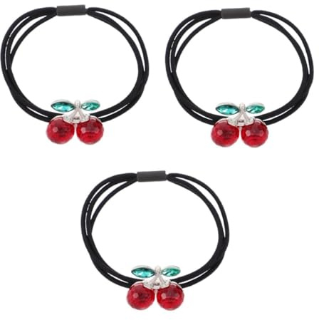 Beavorty 3 Stück Elastische Haargummis Glänzende Haarseile mit Kristallverzierung Weiche und Schonende Haarbänder für Mädchen und Frauen Ponytail Halter Komfortable Haarschmuck