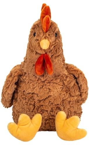 Teddy Hermann 93985 Henne Gloria 28 cm, Kuscheltier | Besonders flauschiger Premium-Plüsch, mit viel Liebe zum Detail, ab 0 Monaten, waschbar, weicher Plüsch
