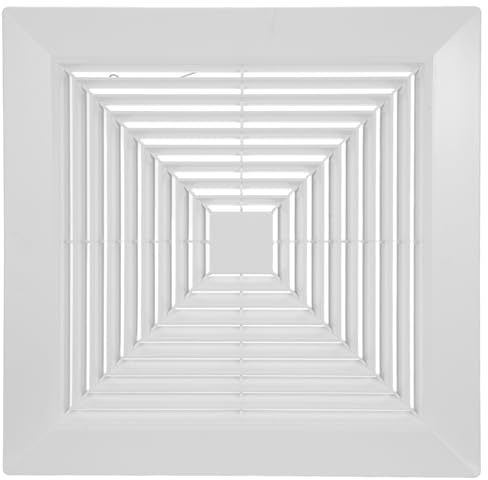 NIYANGLE Rejilla Cuadrada de Ventilación para Extractor de Baño 35x35 Cm, Cubierta de Plástico Abs de Color Claro con Resortes, Reemplazo para Ventilador de Techo, Difusor de Aire para