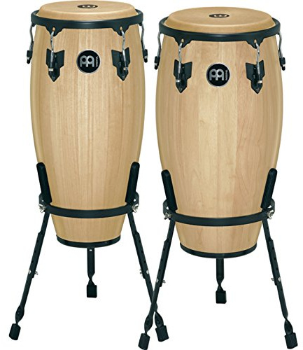 Meinl Percussion Headliner Conga Set - Handtrommel Set mit 11 Zoll und 12 Zoll - Mit Büffelfell - Siam Eiche, Natur (HC512NT)
