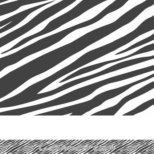 SuperDuperDecor ZEBRA PRINT personalised bedroom wall border - BLACK